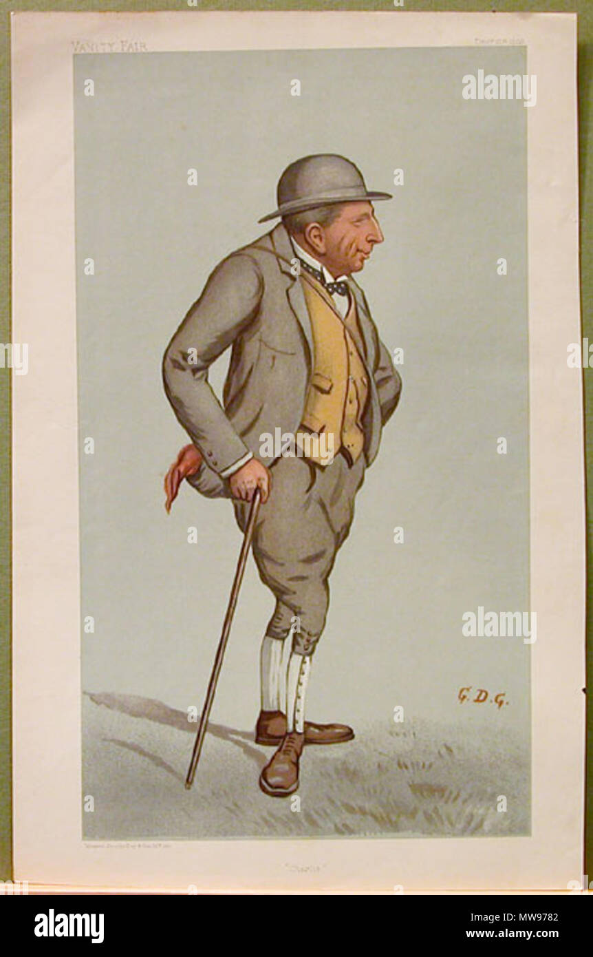 . Männer des Tages Nr. 904: Karikatur von Captain Charles Harold Longfield Beatty DSO [1]. Bildunterschrift lautet: 'Charlie'. 31. Dezember 1903. "GDG" (Godfrey Douglas Giles) 77 Charles Harold Longfield Beatty, Vanity Fair, 1903-12-31 Stockfoto