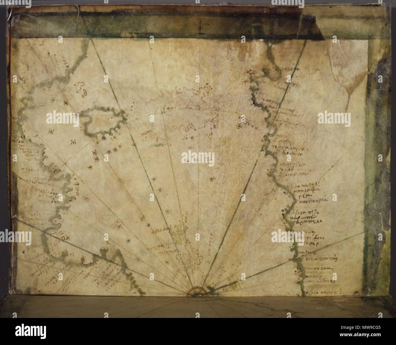 . Das Westliche Mittelmeer. ca. 1430 100 Brooklyn Museum - Karte Das Westliche Mittelmeer Stockfoto