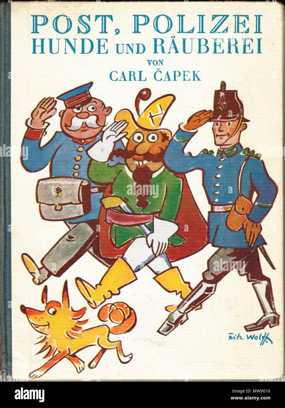 114 Carl Čapek-Post, Polizei, Katzen und Räuberei, 1933 Stockfoto