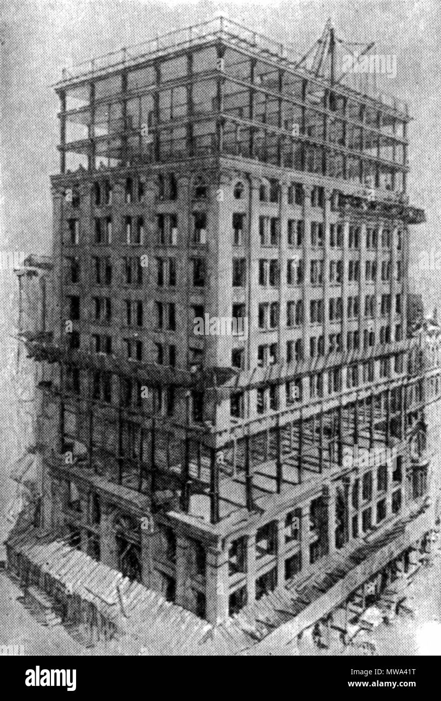 . Das New York Life Insurance Building in Chicago. (Zeigt die Konstruktion der Außenwände.). 1912. E. Benjamin Andrews 126 Chicago NY Leben geb. 1912 Stockfoto