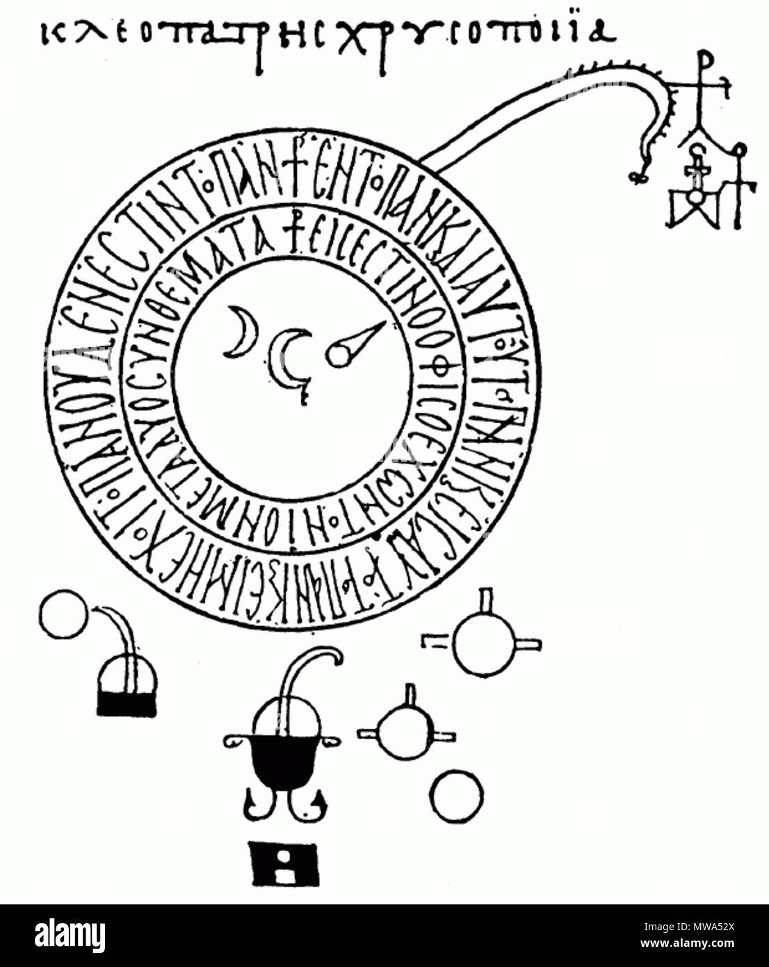 . Englisch: Chrysopoea von Cleopatra. Unbekannt 129 Chrysopoea von Cleopatra 3 Stockfoto