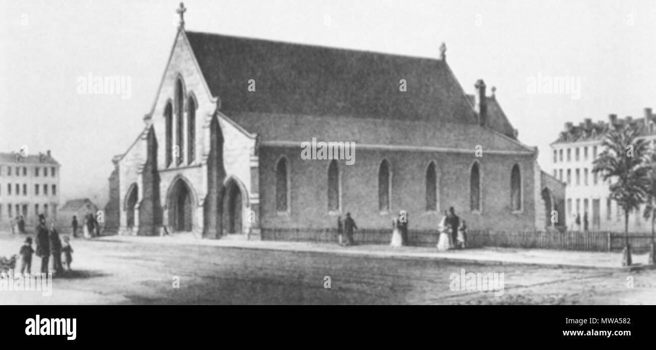 . Kirche, Florenz St., Boston, USA. ca. 1848. Künstler unbekannt 130 Kirche des Messias ca 1848 FlorenceSt Boston Massachusetts SPNEA Stockfoto