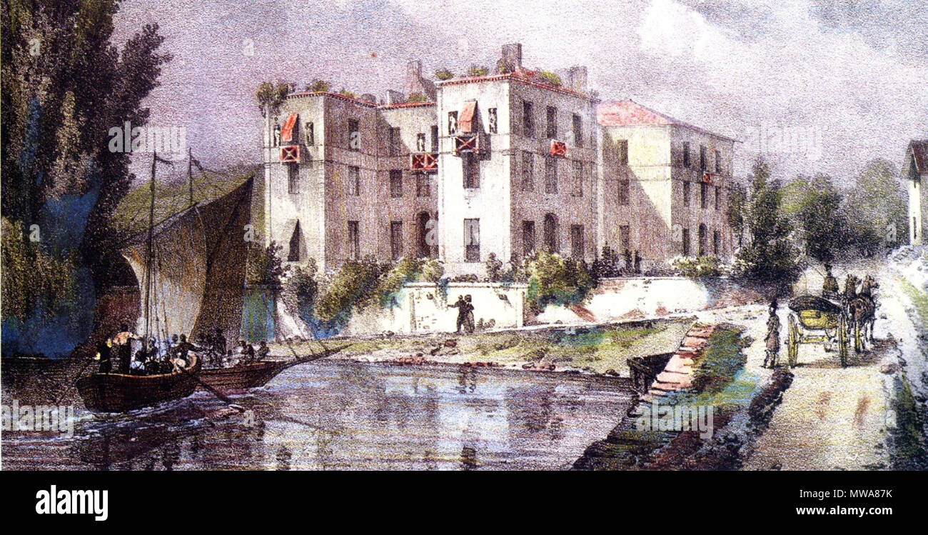 190 Enghien-les-Bains Hotel des Quatre Pavillons Stockfoto