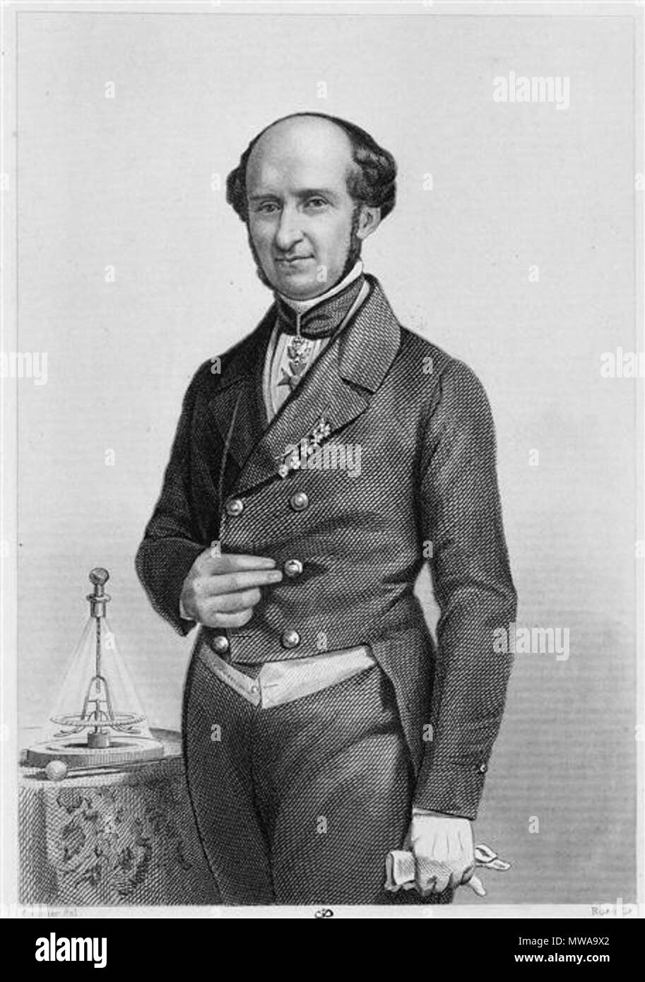 . Français: le docteur Conneau. Jahrhundert 140 Roze - Portrait du Docteur Conneau Stockfoto