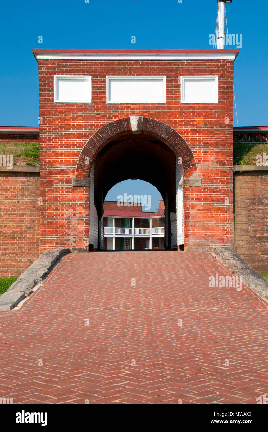 Fort Sally Port, Fort McHenry National Monument und historischen Schrein, Maryland Stockfoto