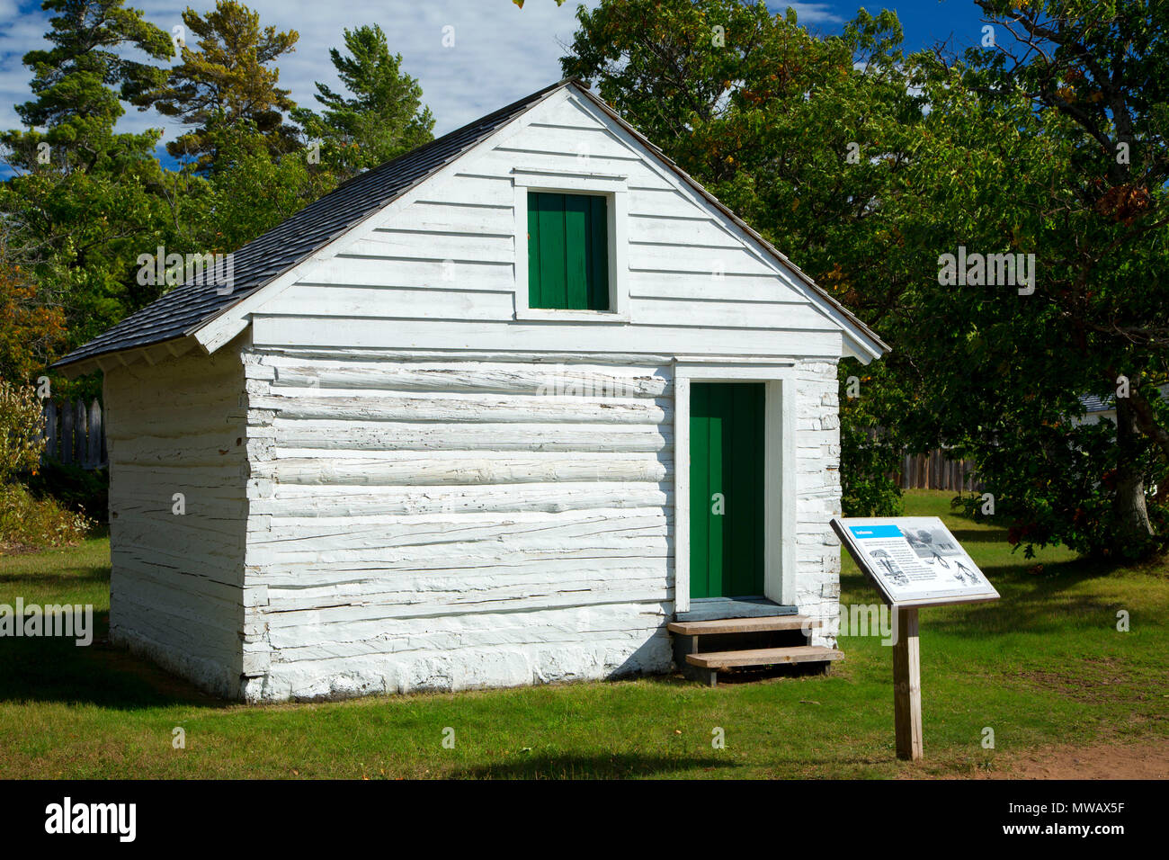 Eishaus, Fort Wilkins Historic State Park, Michigan Stockfoto