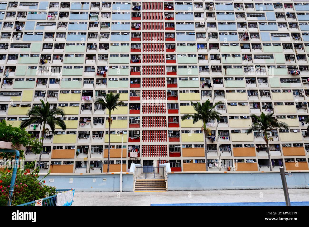 Alte öffentliche besiedelten Siedlungen in Hongkong Stockfoto