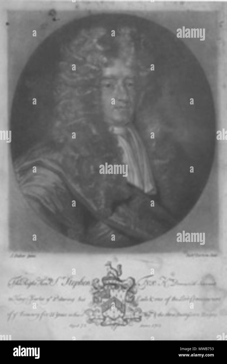 . Stephen Fox (1627-1716). 18. Schabkunst von Richard Earlom nach einem 1701 Gemälde von John James Baker 214 SirStephenFox Stockfoto