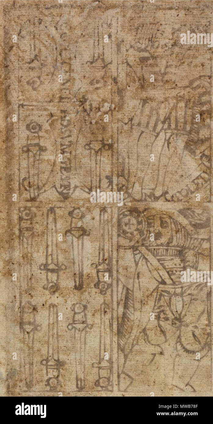 214 48 naipes Fragmento de Colección de Toledo Francisco Cisneros siglo XVII Stockfoto