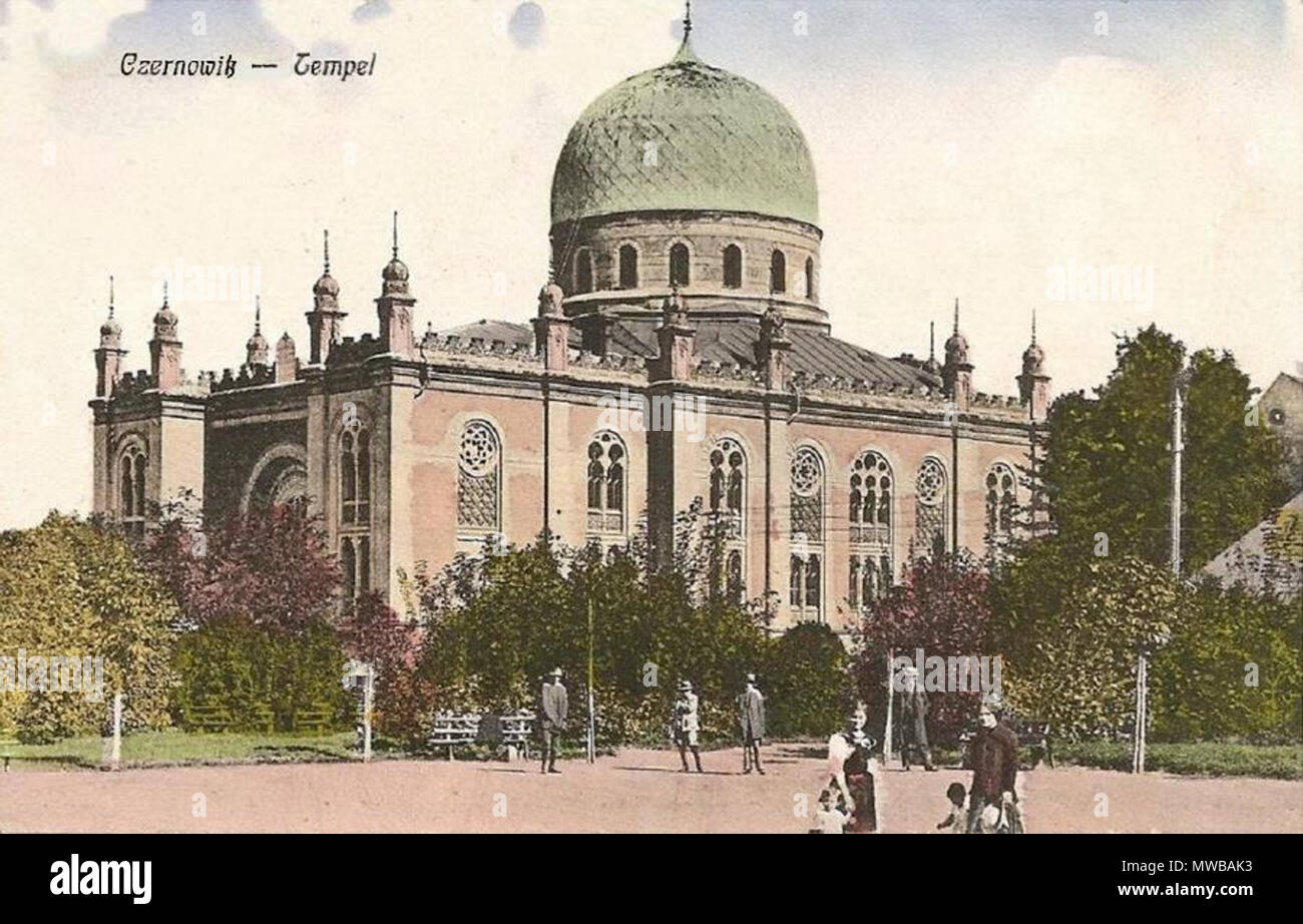 . Englisch: Tempel Synagoge in Czernowitz. zwischen 1900 und 1910. Unbekannt 149 Czernowitz. Tempel Stockfoto