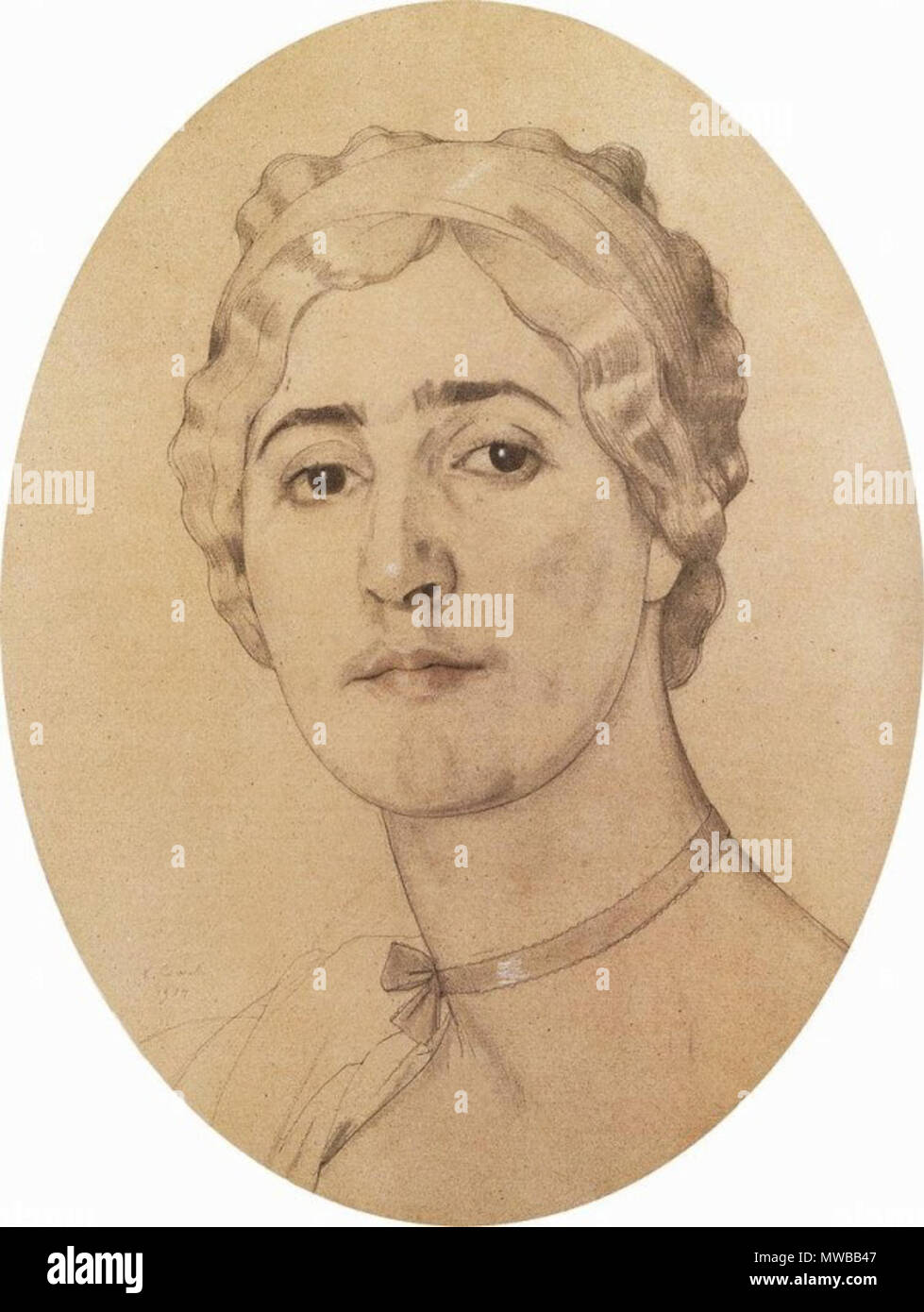 . Портрет Д. Г. Карышевой. 1914. 1914. K. Somov 150 D.G. Karysheva von K. Somov (1914) Stockfoto