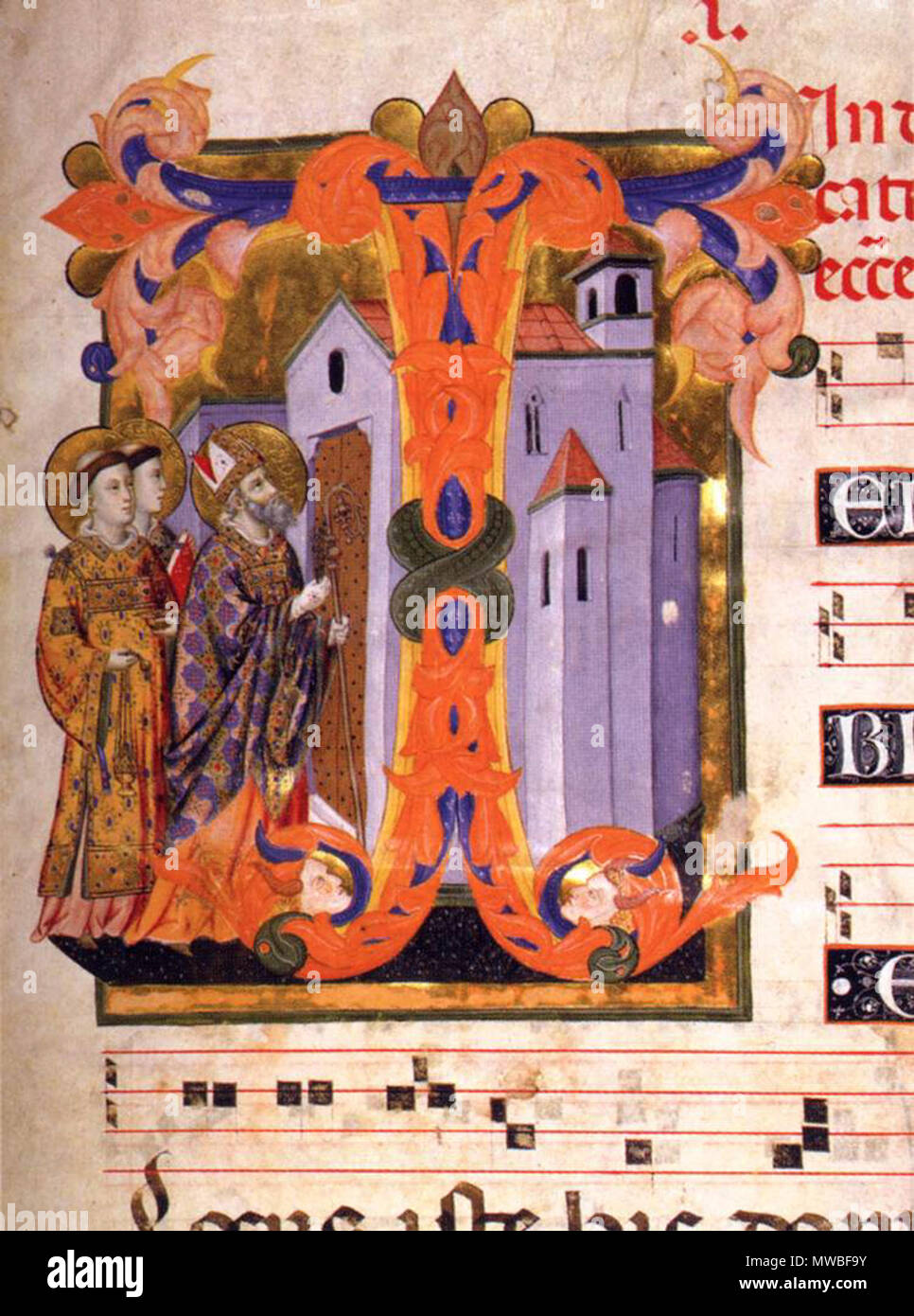 . Englisch: Don Silvestro dei Gherarducci - Schrittweise von Santa Maria degli Angeli - Folio 1 - die Weihe einer Kirche durch einen Bischof mit zwei Diakone in einem ersten T (Biblioteca Medicea Laurenziana, Cod. Kor. 2). 14. Jahrhundert. Don Silvestro dei Gherarducci (1339 - 1399) Beschreibung italienischen Maler und illuminator Datum der Geburt / Tod 1339 1399 Ort der Geburt / Tod Florenz Florenz arbeiten Zeitraum mittelalterlichen Arbeiten Ort Florenz Authority control: Q 3960740 VIAF: 95822894 ISNI: 0000 0000 7105 3426ULAN: 500022992 LCCN: Nr 94017599 WGA: GHERARDUCCI, Don Silvestro dei WorldCat 167 Don S Stockfoto