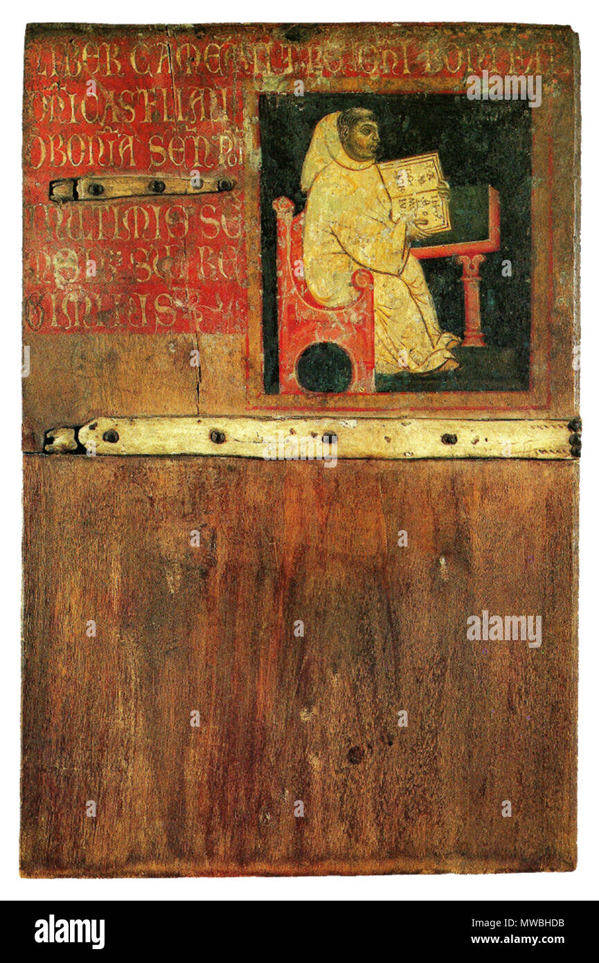 . Italiano: Gilio di Pietro, biccherna Don Ugo, Monaco di San Galgano, Camarlingo (1258, luglio Dicembre) Archivio di Stato di Siena. 31 Oktober 2014, 13:31:52. Unbekannt 243 Gilio-di-Pietro Biccherna 1258 Stockfoto