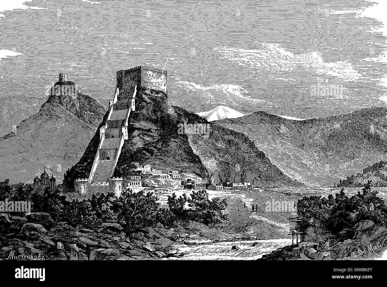 . Englisch: Gori Zitadelle (Roskoschny, 1884). 1884. Unbekannt 249 Gori Zitadelle (Roskoschny, 1884) Stockfoto