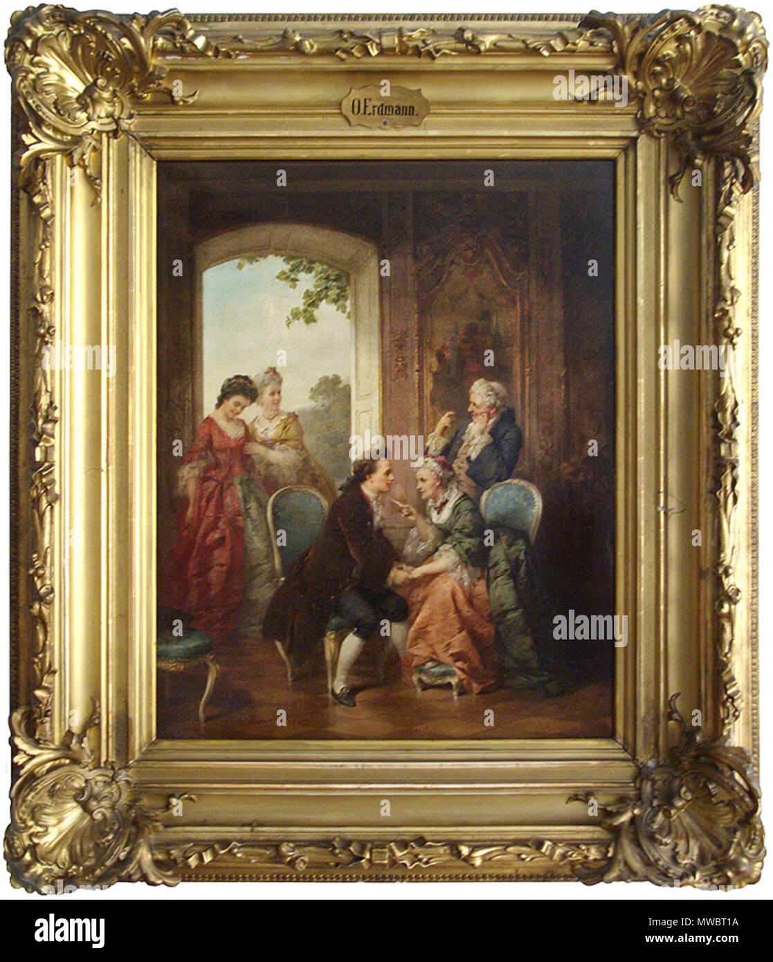 . Die glückliche Werbung. Otto Erdmann (1834-1905) Alternative Namen Otto Wilhelm Eduard Erdmann Beschreibung deutscher Maler und Schauspieler Geburtsdatum / Tod vom 7. Dezember 1834 vom 9. Dezember 1905 Ort der Geburt / Todes Leipzig Düsseldorf Arbeit Standort Leipzig, Dresden, München, Düsseldorf (1858 - ....) Kontrolle: Q 2038616 VIAF: 8142113 ISNI: 0000 0000 6674 8127 ULAN: 500074314 LCCN: 91012212 GND Nr: 116531088 WorldCat 460 Otto Erdmann sterben Brautwerbung Stockfoto