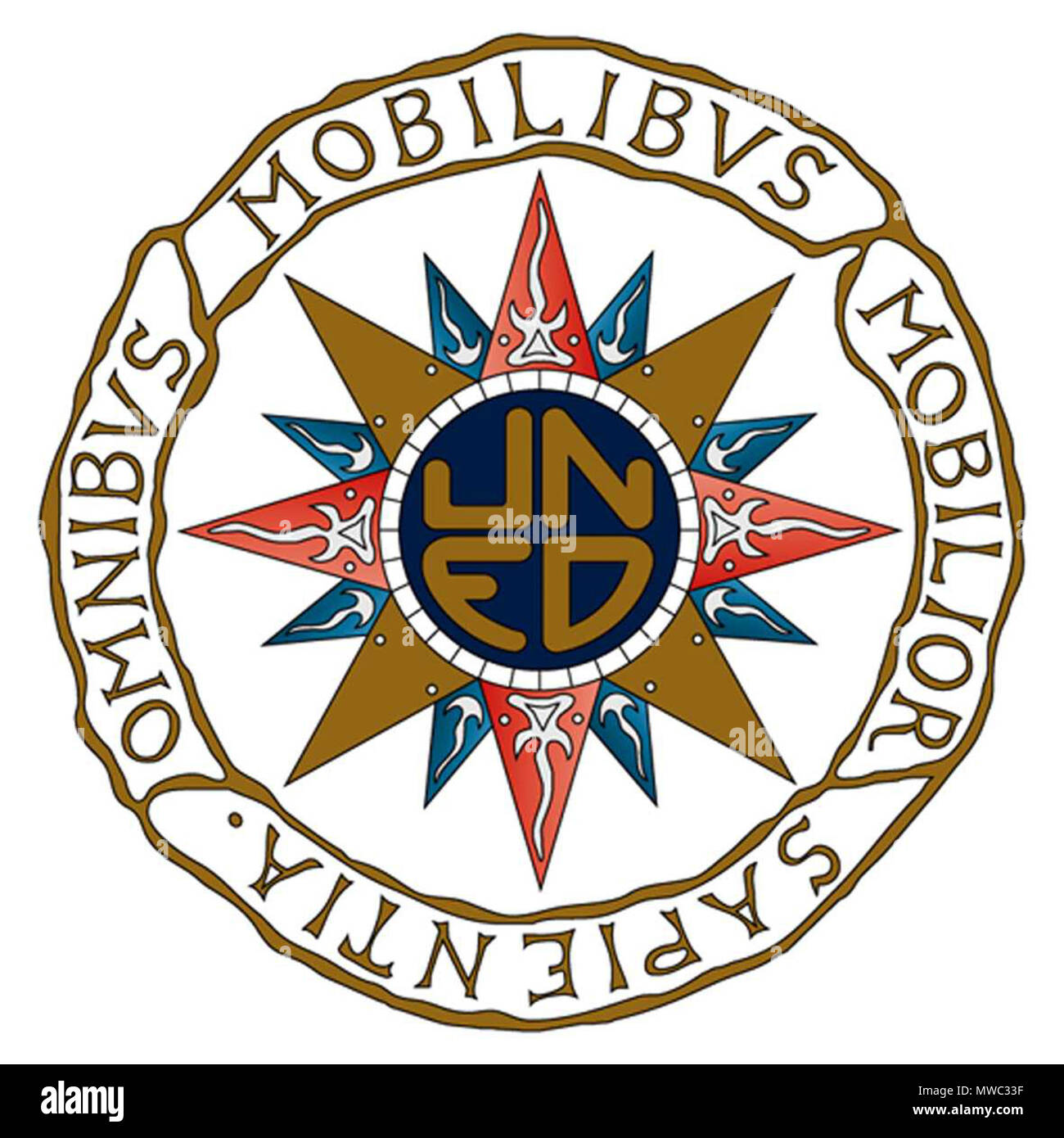 . Englisch: UNED Wappen Español: Escudo de la UNED. UNED 195 EscudoUNED Stockfoto