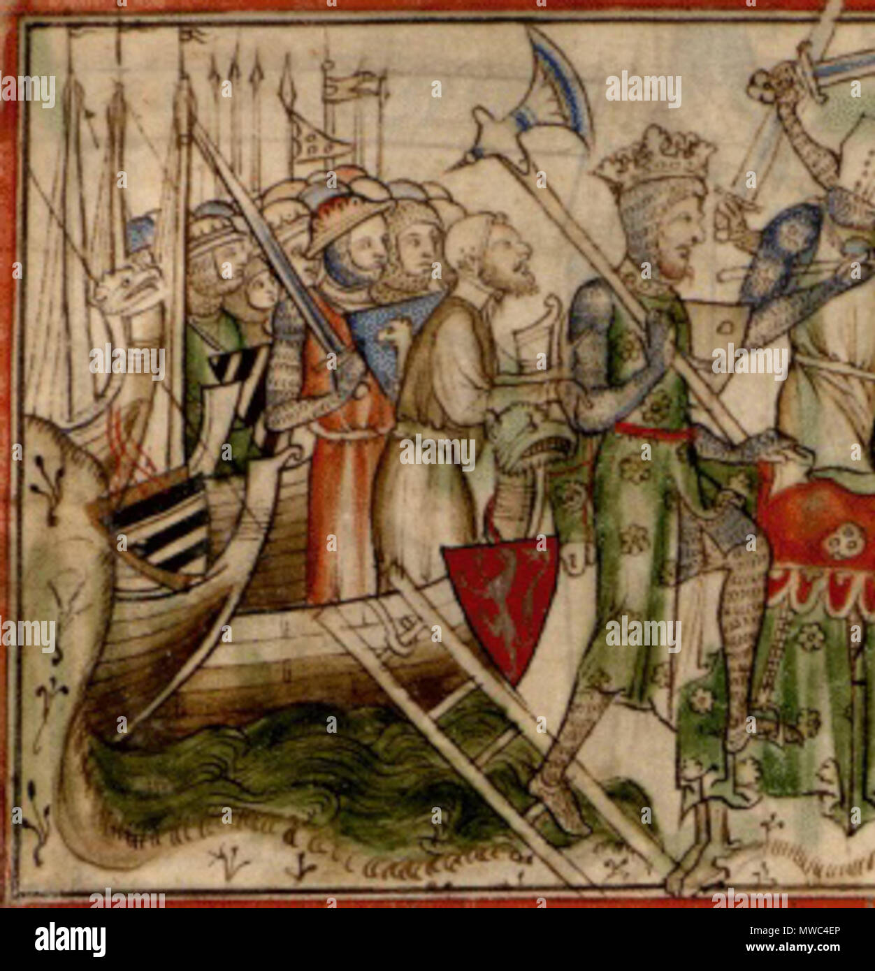 . Englisch: Die Landung von König Harald Hardrada in der Nähe von York... 29. August 2012. Anonym 266 Harald Landung in New York, 01. Stockfoto