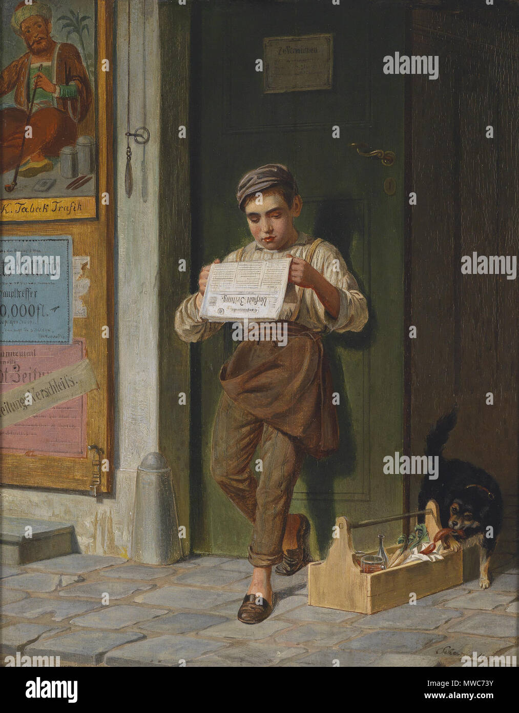 . Deutsch: Neuigkeiten. zwischen 1880 und 1883. Franz Schams (1823-1883) 218 Franz Schams Neuigkeiten Stockfoto