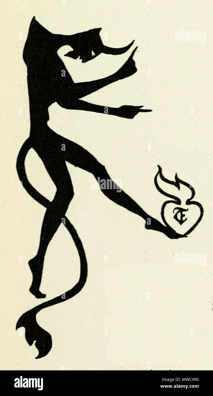 . Englisch: Kontur des Teufels. 1897. Fritz Erler 161 Teufel Kontur Stockfoto