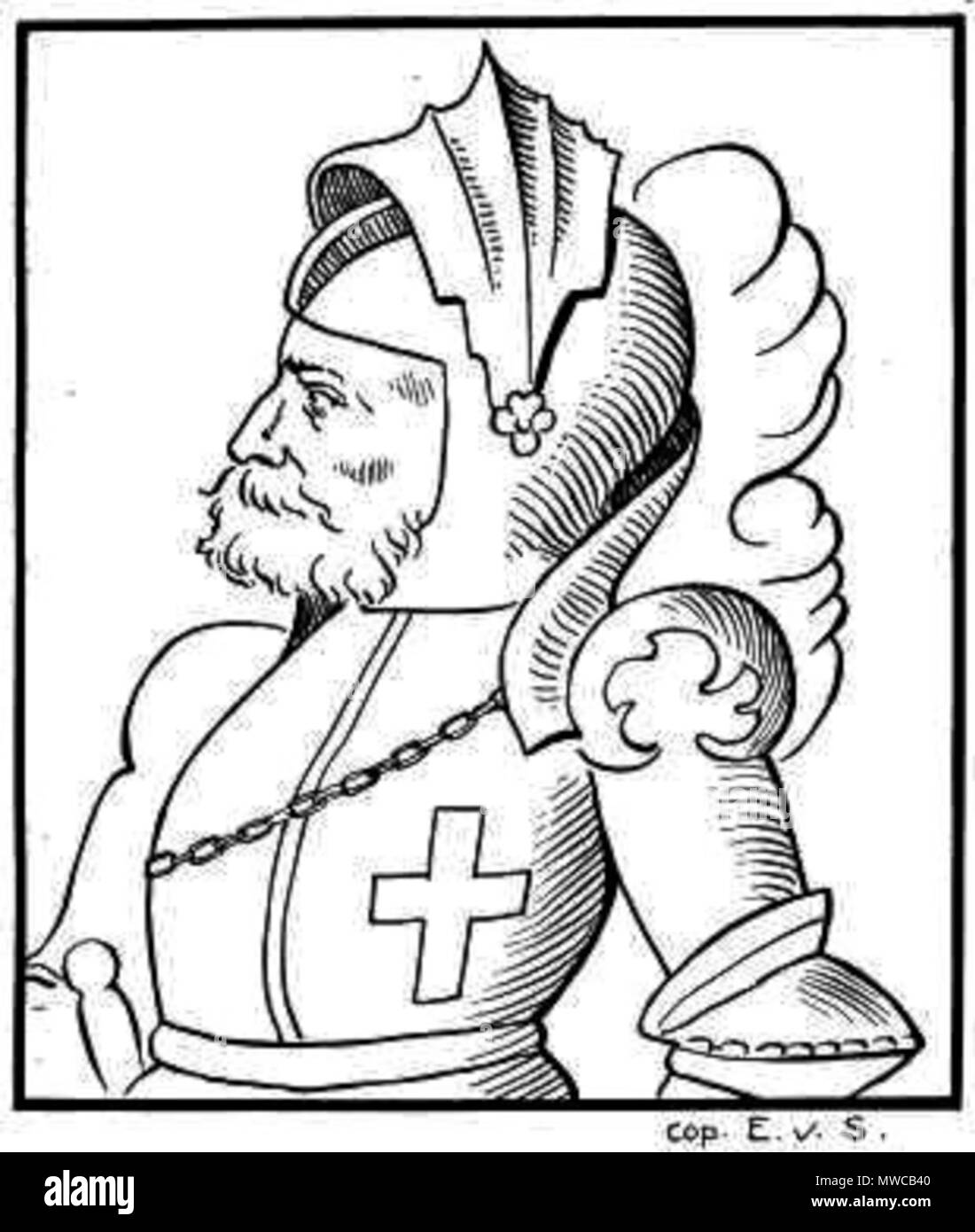 . Deutsch: Georg Schilling von Canstatt; Großbailli und deutschen Großprior des Malteserordens (1541-1554). ca. 1550. Unbekannt 238 Georg Schilling von Canstatt Stockfoto