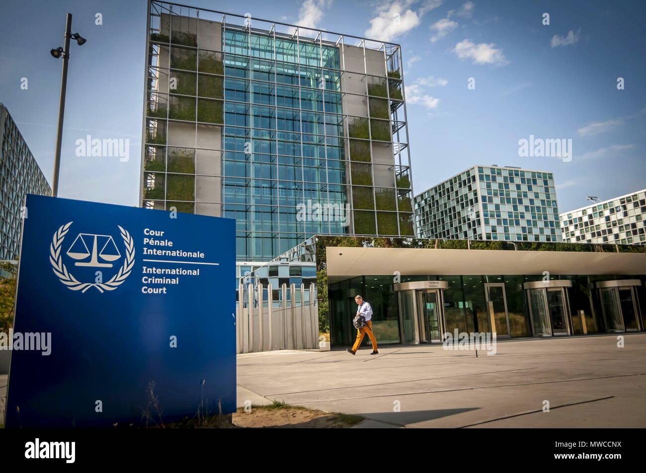 Den Haag, Holland. Juli 19, 2017. Der Internationale Strafgerichtshof (Istgh) in Den Haag, Niederlande. Neue Gebäude von Schmidt Hammer Lassen Architekten. Stockfoto