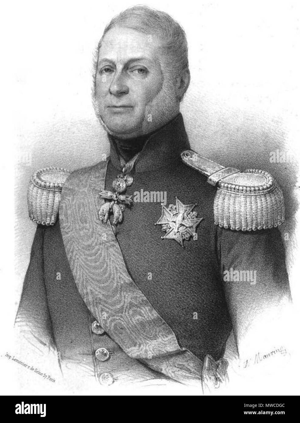 . "Le Fils de Louis XVI. Ex-Baron de Richemont'. 1850. Maurin 72 Baron de Richemont 1850 Stockfoto