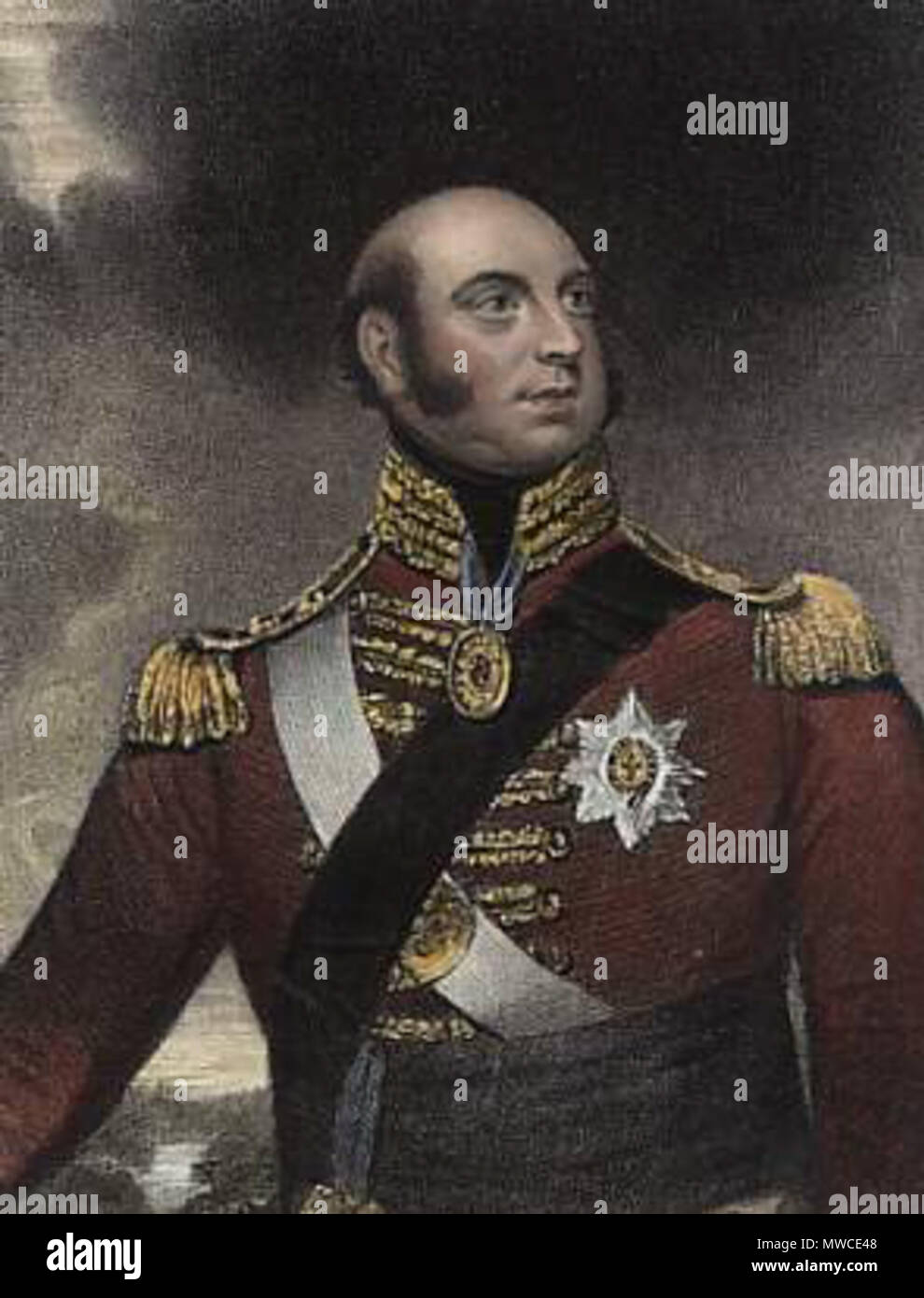 . Prinz Eduard, Herzog von Kent und Strathearn (1767-1820). 1844. Original stahlstich gestochen von E.Scriven, nachdem W. Beechey. 180 EdwardDukeOfKent Stockfoto