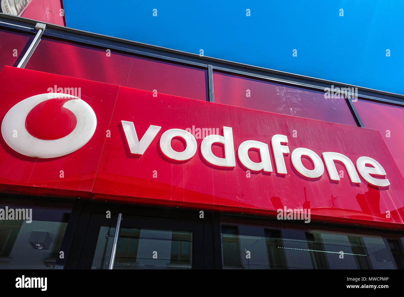 Vodafone logo Stockfoto