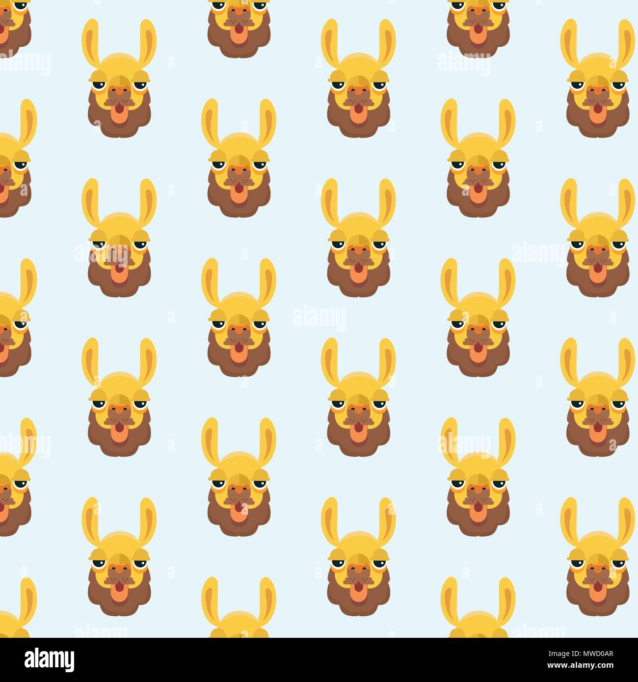 Nahtlose Muster, Alpaka Art Hintergrund Design für Gewebe und Dekor. Stock Vektor