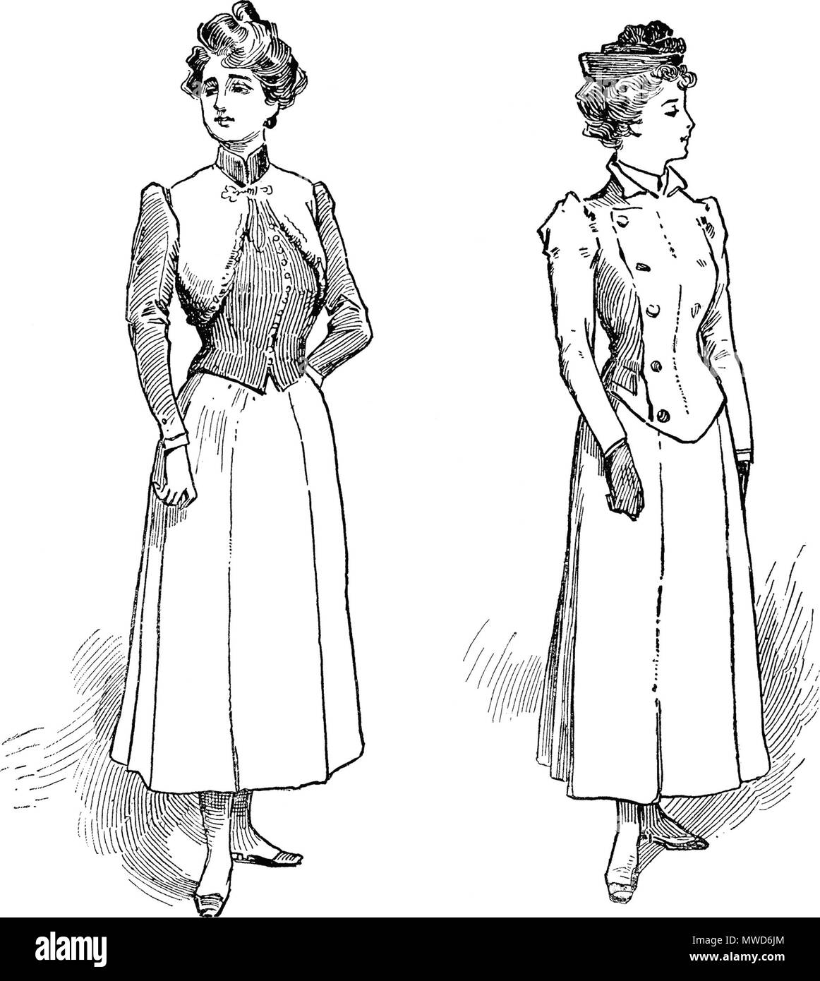 . Englisch: Hancock reformdres zu Hause und auf der Straße. ca. 1900. Anonym 265 Hancock zu Hause - auf der Straße Stockfoto