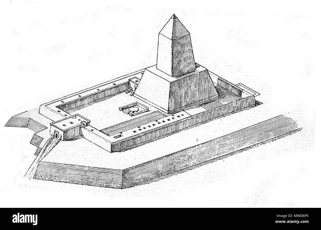 . Rückgabe du Temple solaire de Néousséré à Abousir. Vom 3. März 2007. Ludwig Borchardt (5. Oktober 1863 - 12. August 1938) 590 Tempel - Solaire - abousir Stockfoto