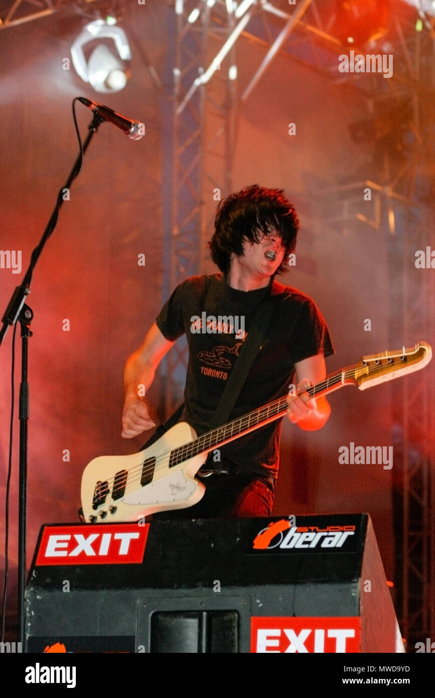 Der Datsun durchführen an den Exit Festival 2005, Novi-sad, Serbien. Stockfoto