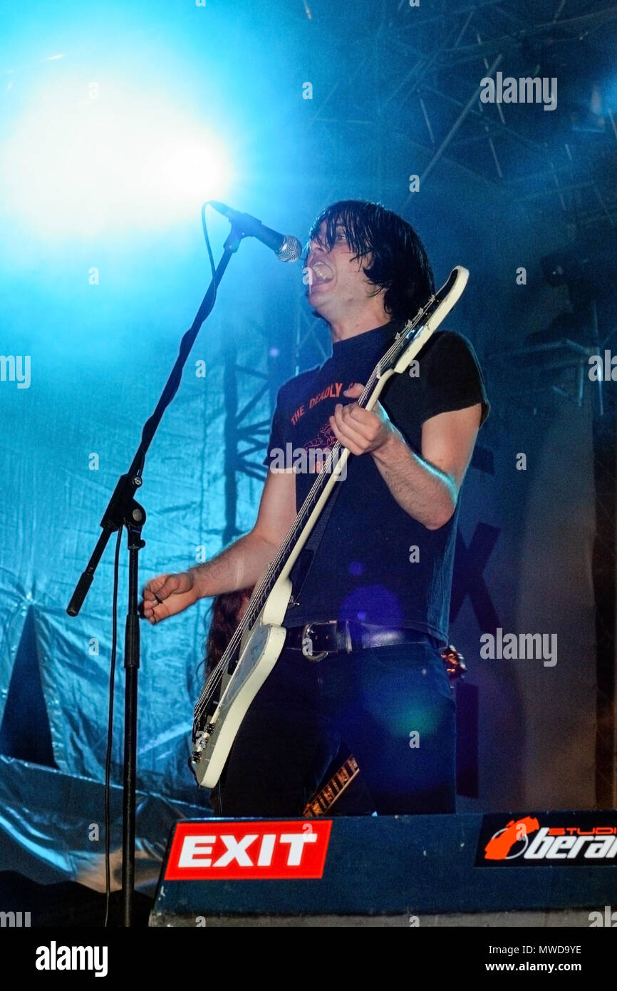 Der Datsun durchführen an den Exit Festival 2005, Novi-sad, Serbien. Stockfoto