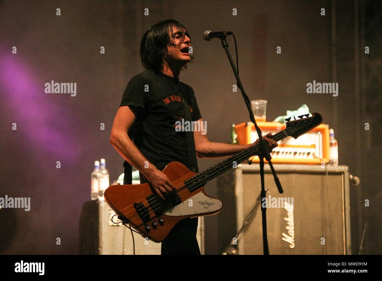 Der Datsun durchführen an den Exit Festival 2005, Novi-sad, Serbien. Stockfoto