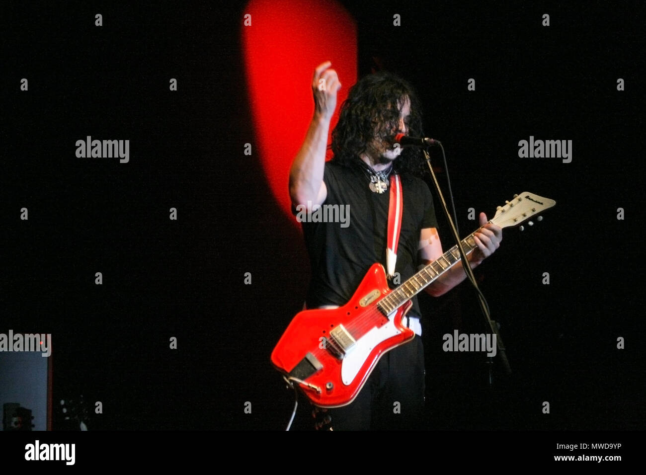 Die weißen Streifen band auf der Exit Festival 2005, Novi-Sad, Serbien durchführen. Stockfoto