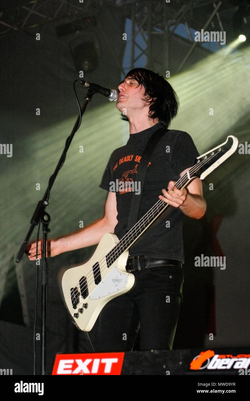 Der Datsun durchführen an den Exit Festival 2005, Novi-sad, Serbien. Stockfoto