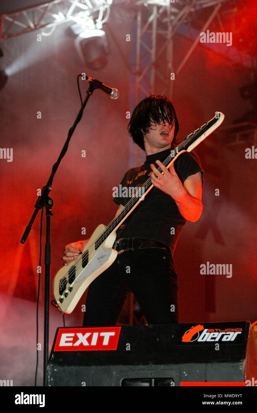 Der Datsun durchführen an den Exit Festival 2005, Novi-sad, Serbien. Stockfoto