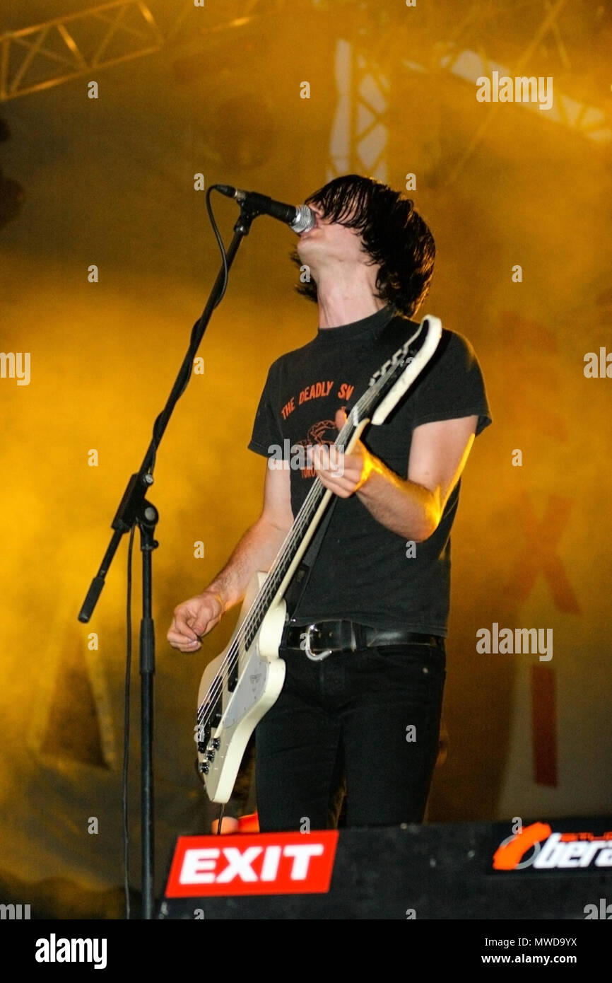 Der Datsun durchführen an den Exit Festival 2005, Novi-sad, Serbien. Stockfoto