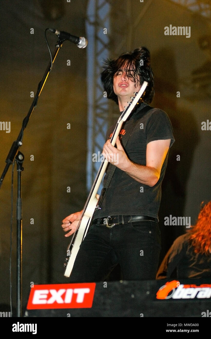 Der Datsun durchführen an den Exit Festival 2005, Novi-sad, Serbien. Stockfoto