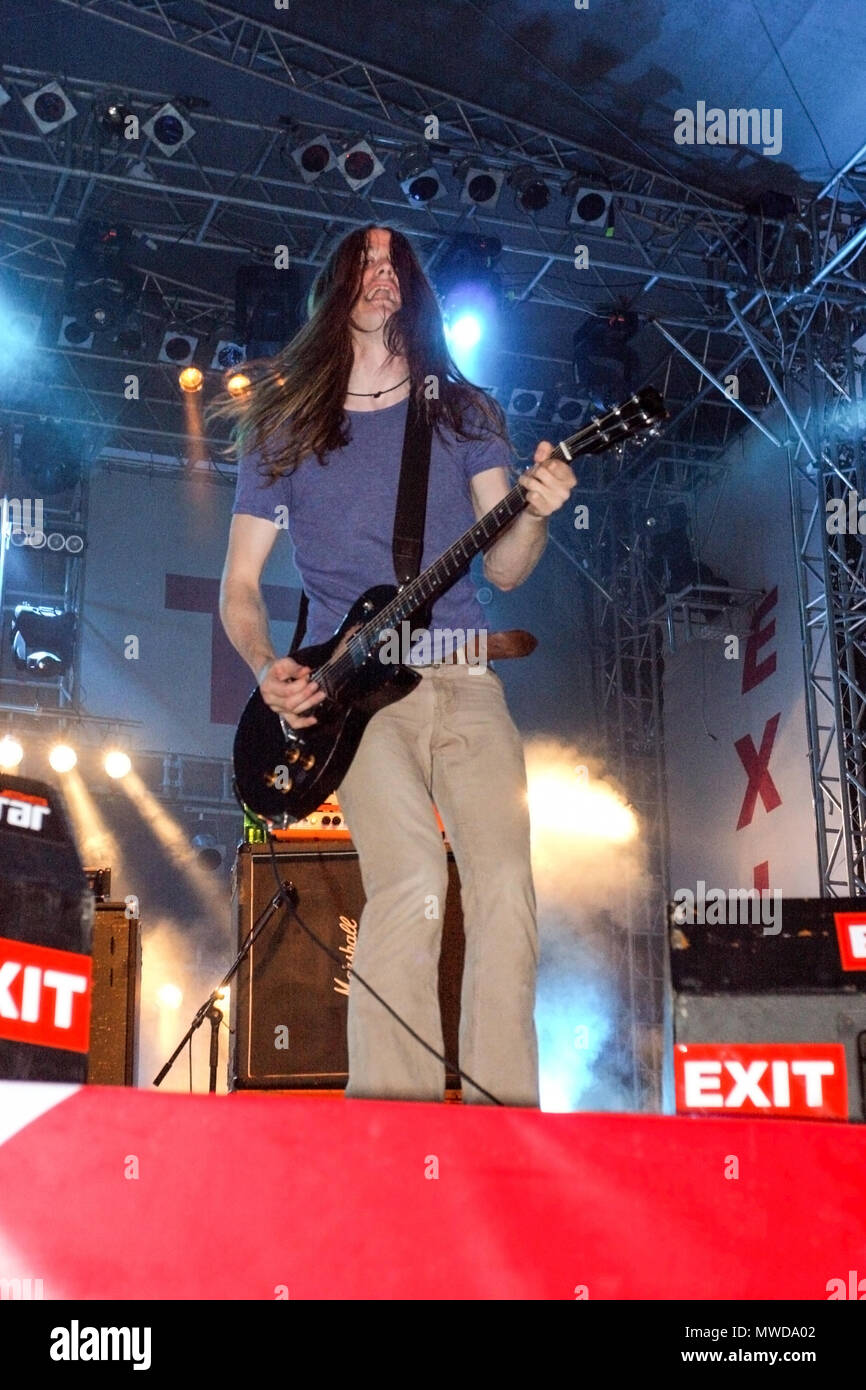 Der Datsun durchführen an den Exit Festival 2005, Novi-sad, Serbien. Stockfoto