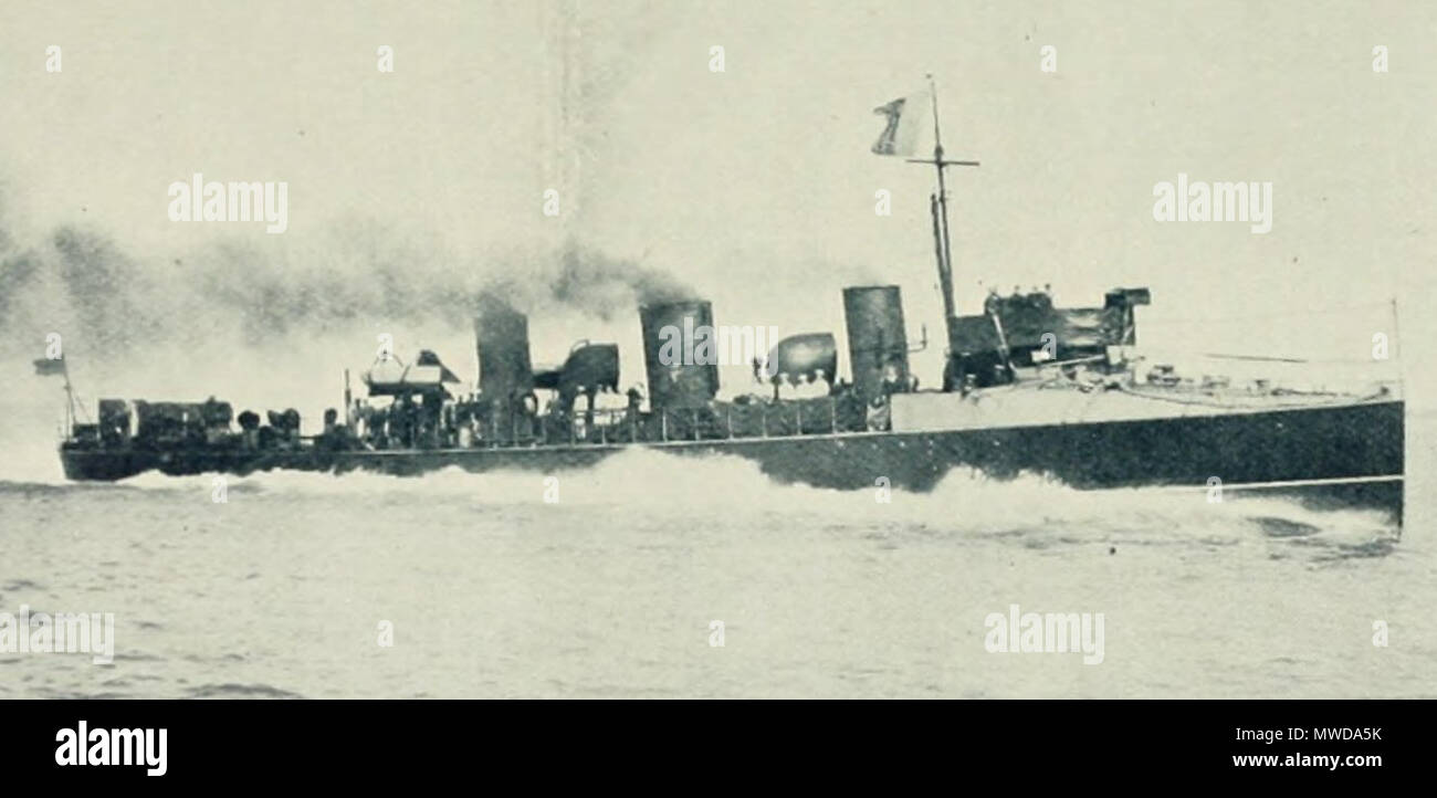 . Englisch: Foto von HMS Viper (1899). Diese viper Klasse Torpedoboot Zerstörer war ein Studiendesign für die neu erfundenen Dampfturbinen. zwischen 1899 und 1901. Unbekannt 280 HMS Viper (1899) Stockfoto