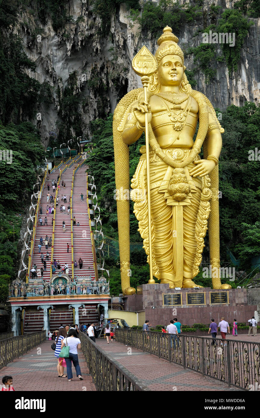 Murugan statue am Batu Höhlen, Malaysia Stockfoto
