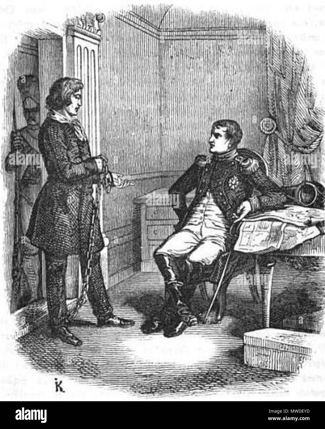 . Interrogatoire de Staps par Napoléon. 1867. Unbekannt 298 Interrogatoire de Staps (2) Stockfoto