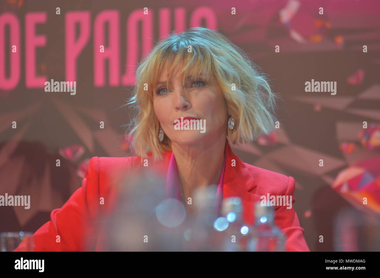 31. Mai 2018. Moskau, Russland. Carla Bruni und Nadia Auermann am Russischen Radio Contest 2018. Moskau. Manege. Mai 31, 2018 Credit: Pavel Kashaev/Alamy leben Nachrichten Stockfoto