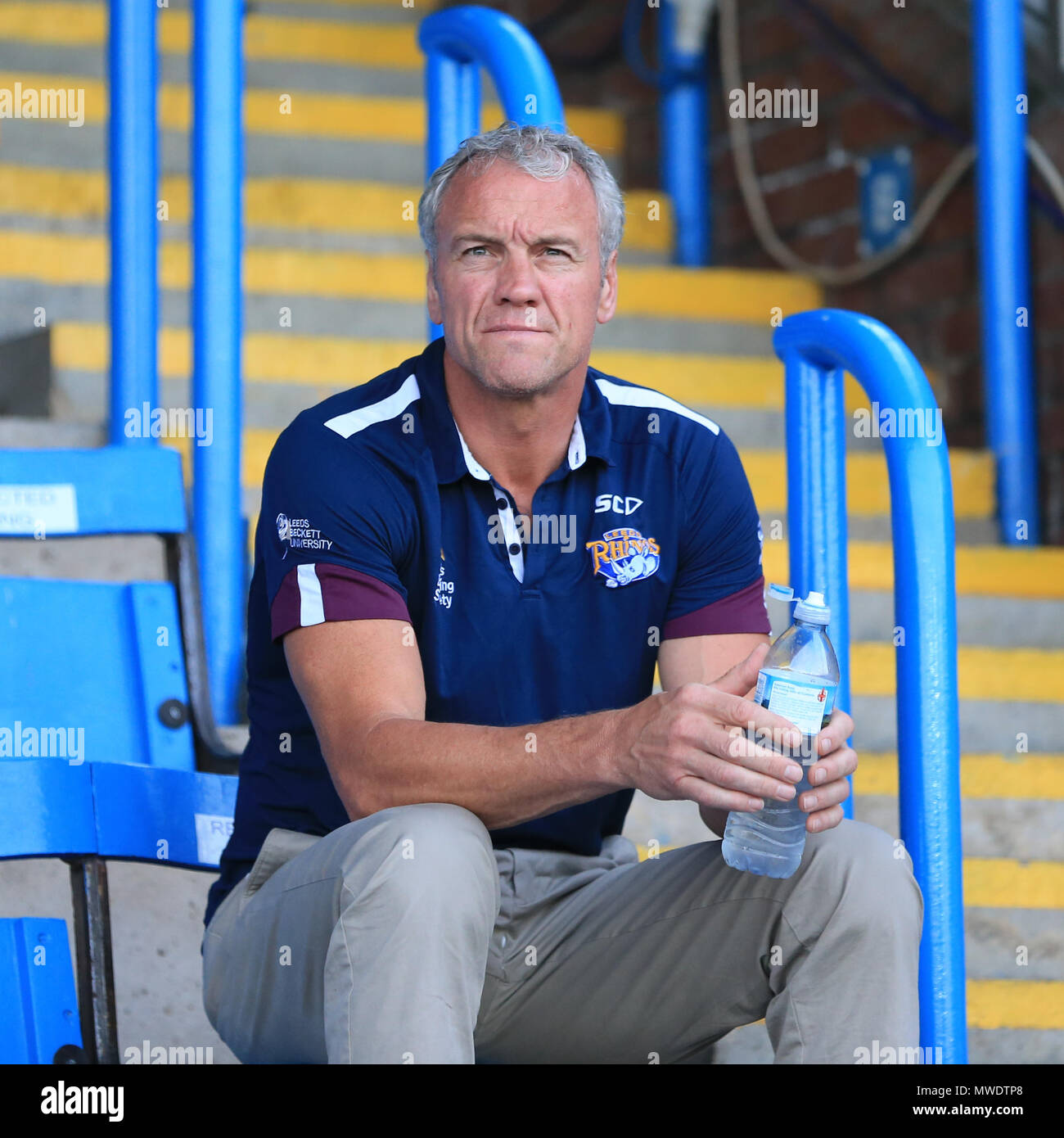 Leeds, Großbritannien. Freitag 1. Juni 2018, LD Ernährung Stadion, Leeds, England; Ladbrokes Challenge Cup des Gesamtwettbewerbs, Leeds Rhinos v Leigh Zenturios; Brian McDermott Haupttrainer von Leeds Rhinos Credit: Aktuelles Bilder/Alamy leben Nachrichten Stockfoto