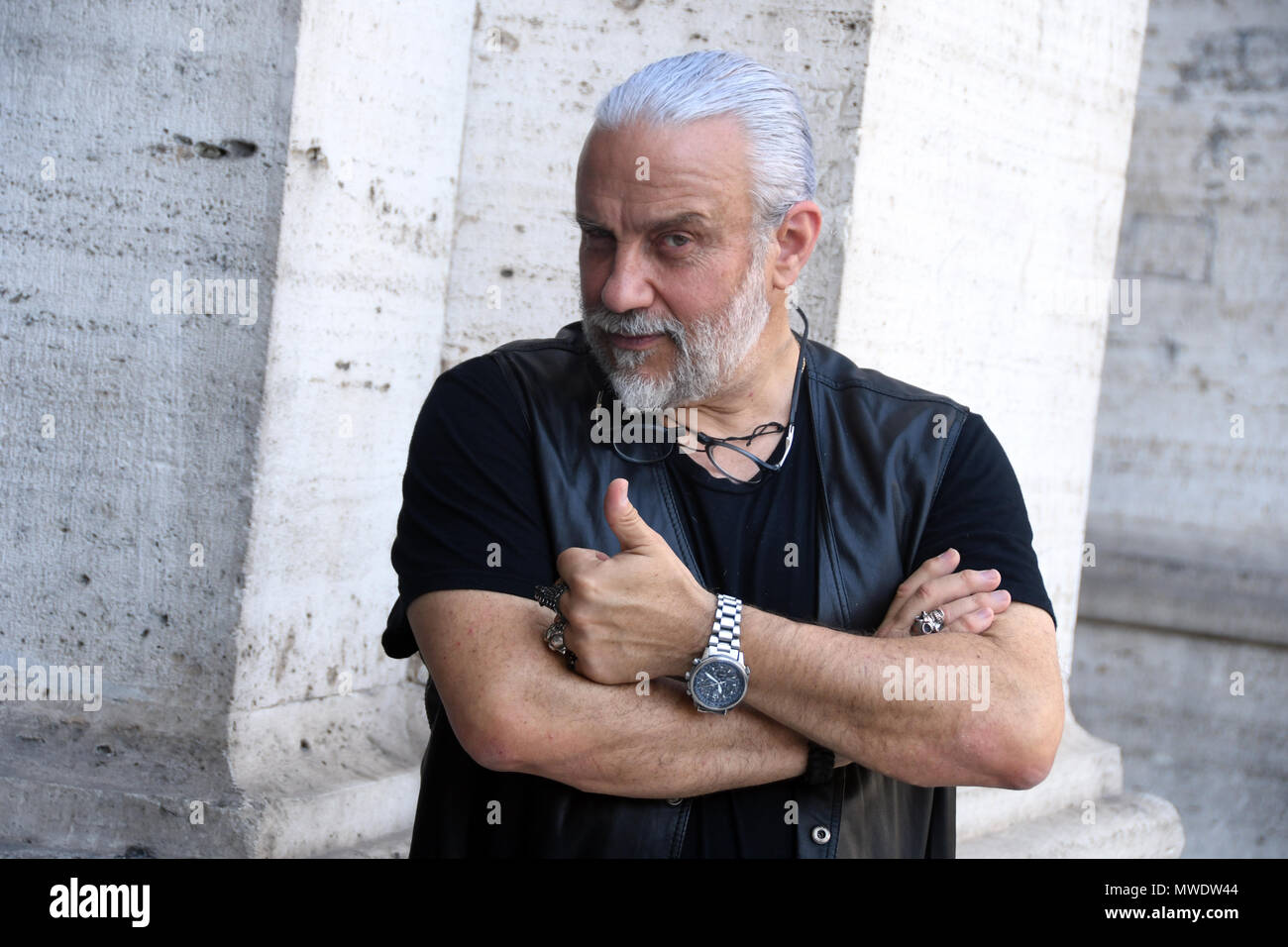 Rom, Italien. 01. Juni 2018 - Kino moderne Photocall präsentation Film RABBIA - ÄH CANARO-FURIOSA Sergio Stivaletti Regisseur: Giuseppe Andidero/Alamy leben Nachrichten Stockfoto