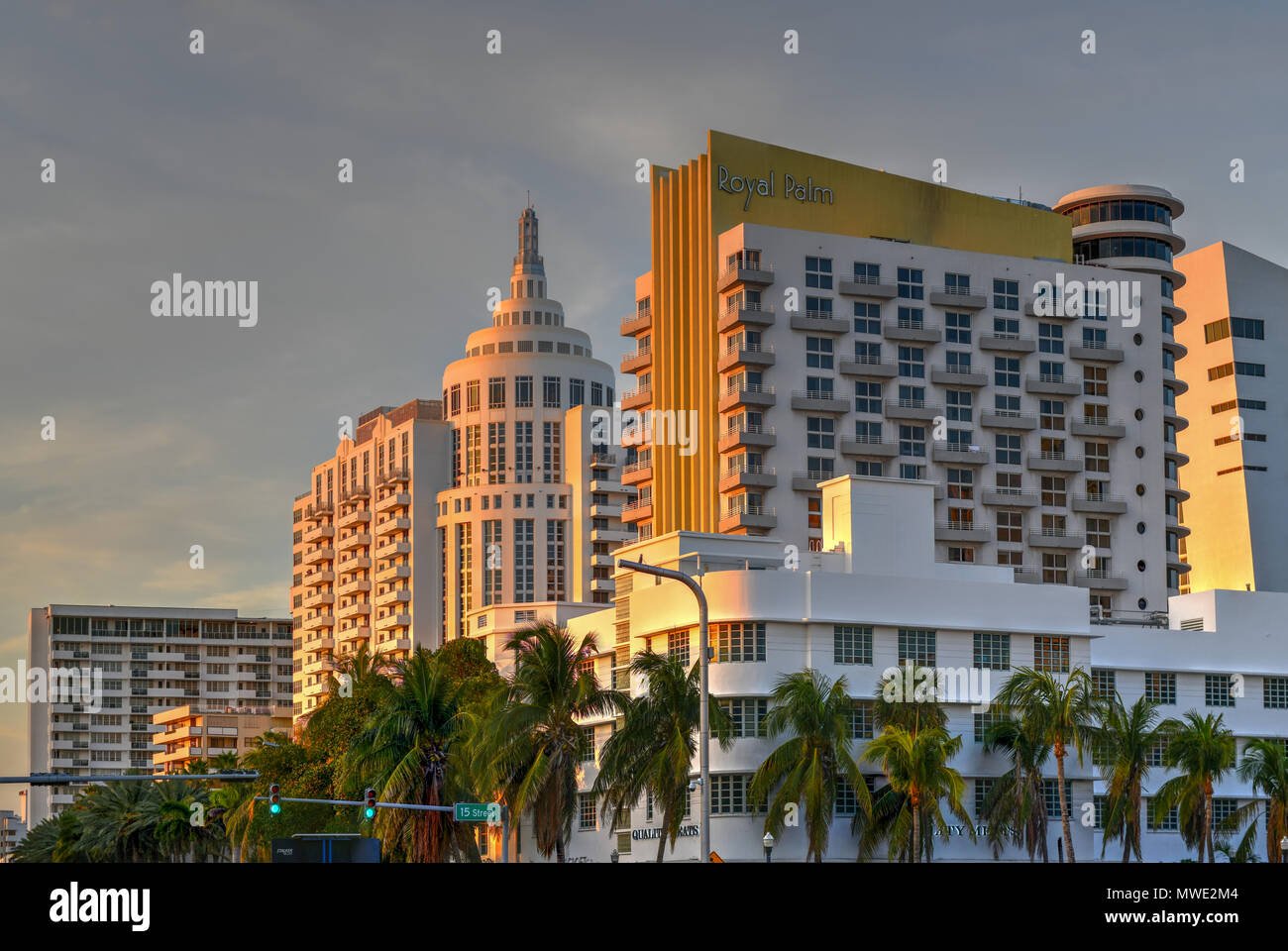 Miami, Florida - 28. April 2018: Royal Palm Hotel im Art-déco-Stil Gebäude in Miami, Florida Stockfoto