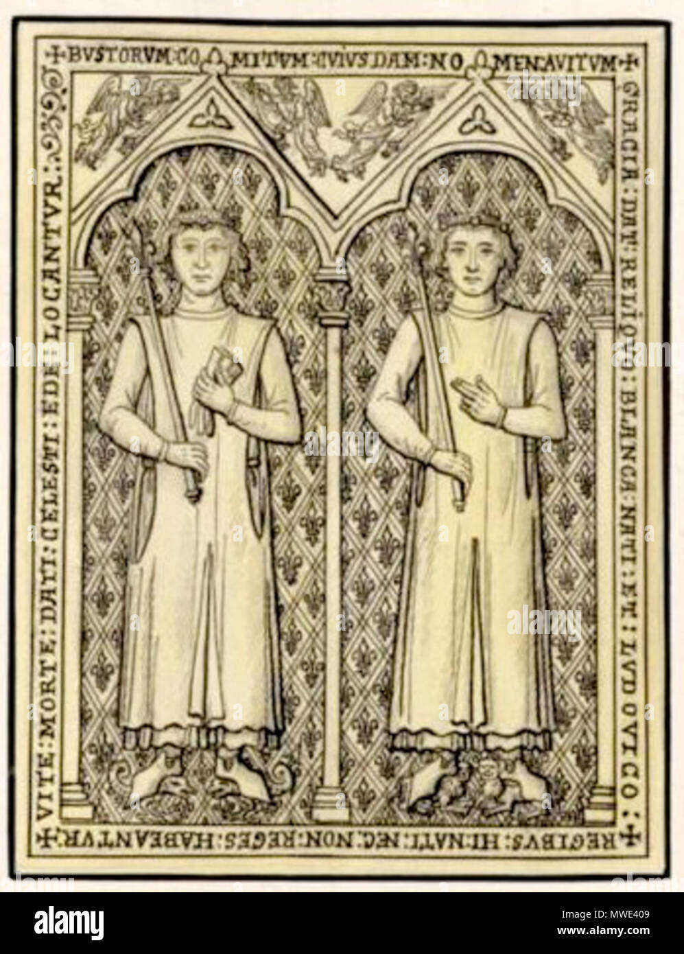 . Français: 1 Philippe et Jean, fréres St. Louis. Datum unbekannt. Anonym 208 Filip Jan Stockfoto