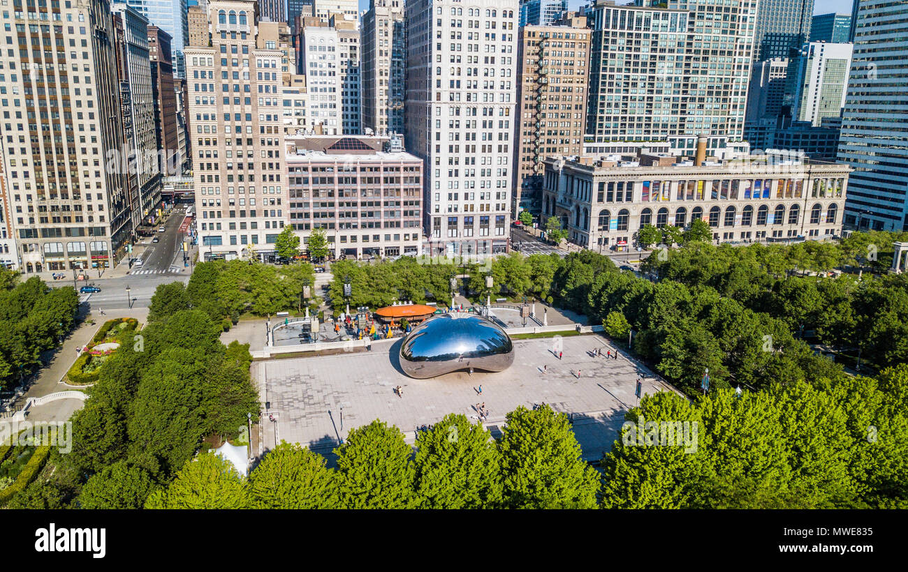 Cloud Gate, Millennium Park, Chicago, IL, USA Stockfoto