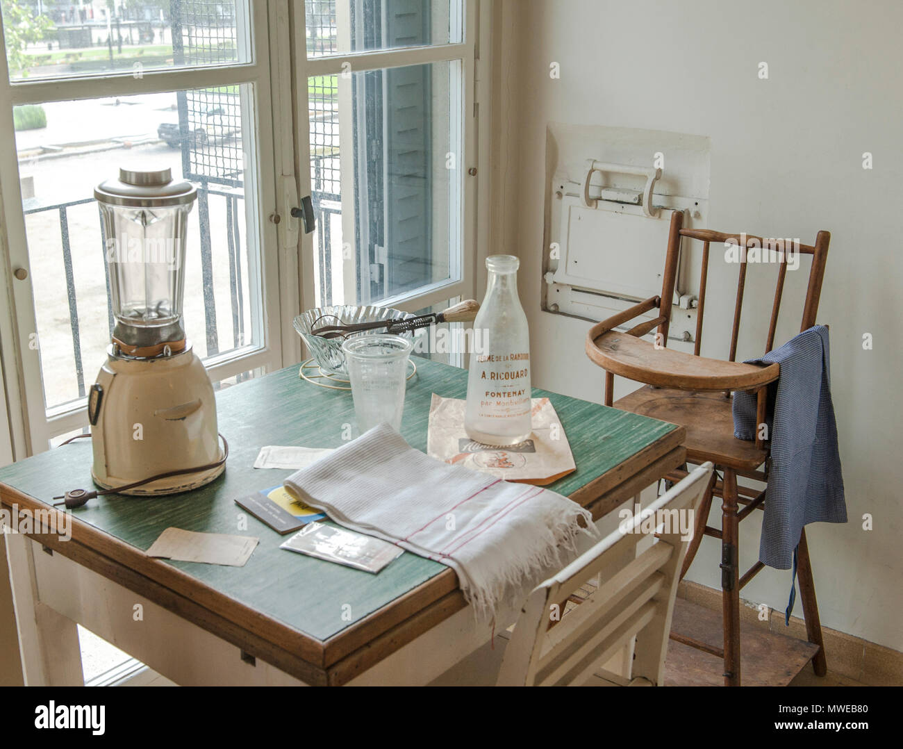 Im Appartement témoin, ein Museum im Stil der 50er Jahre in Le Havre, Frankreich Stockfoto